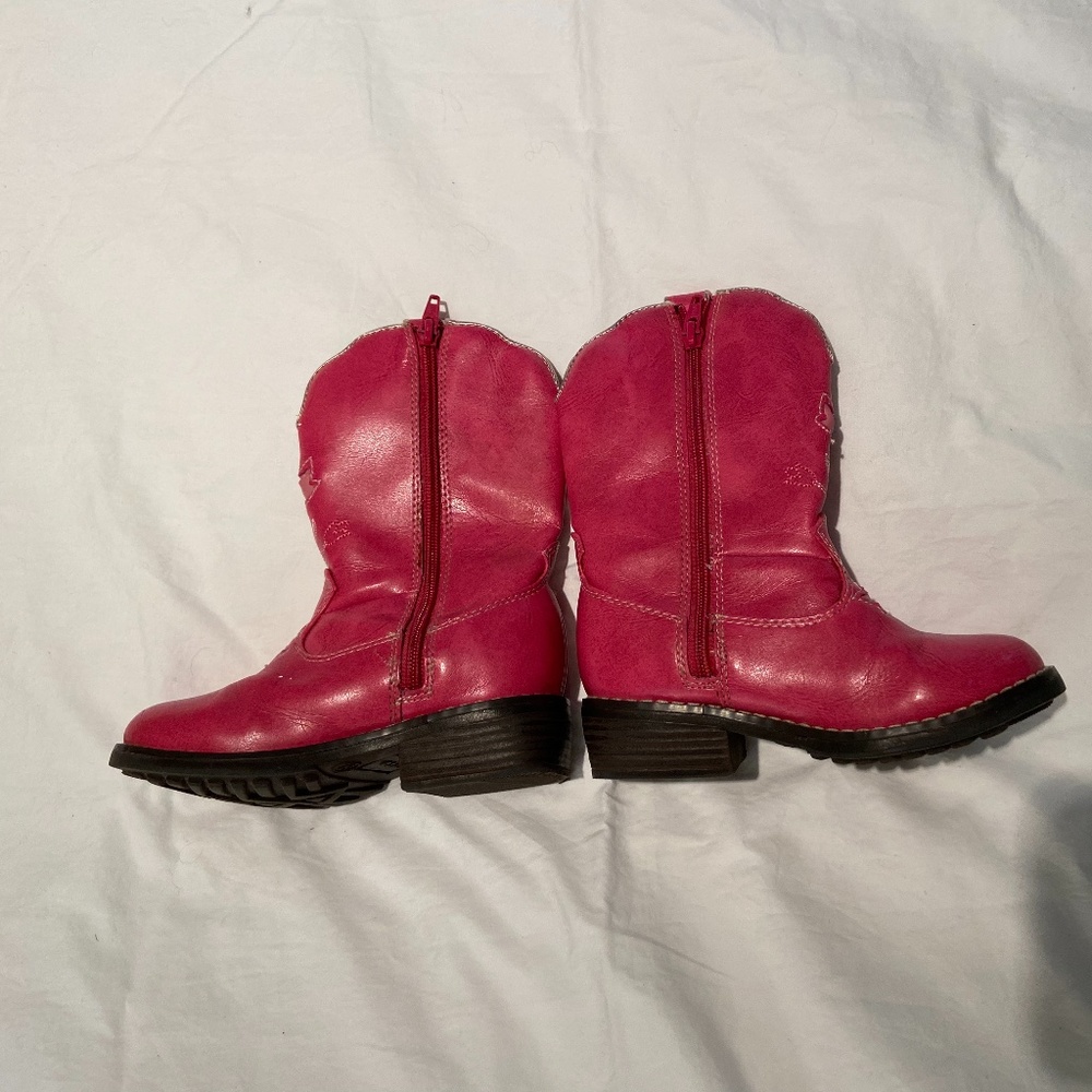Children's Pink Cowboy Boots size 8